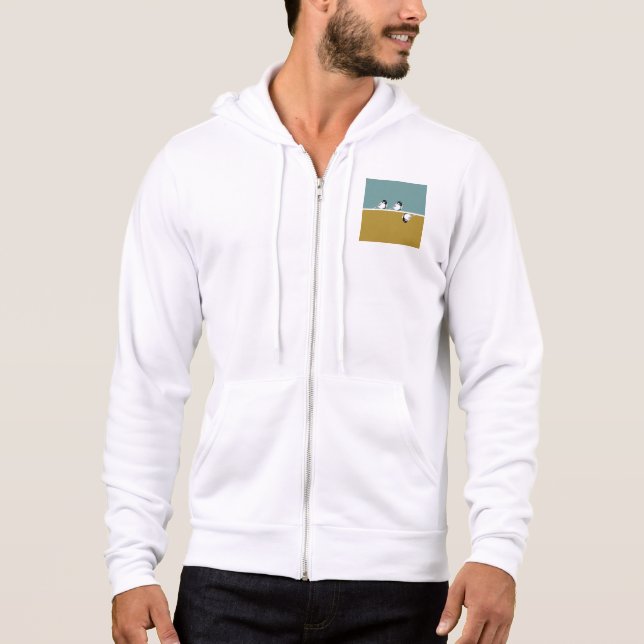 Minimalistisk fågelskyddsdesign Manar-Shirt Hoodie T Shirt (Framsida)