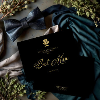 Minimalistisk Fake Golden Best Man Luxury Bröllop