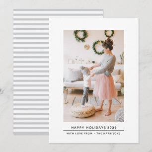 Minimalistisk familjefolljul med enkel Elegant Julkort