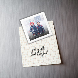 Minimalistisk familjefoto typografi magnet