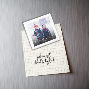Minimalistisk familjefoto typografi magnet