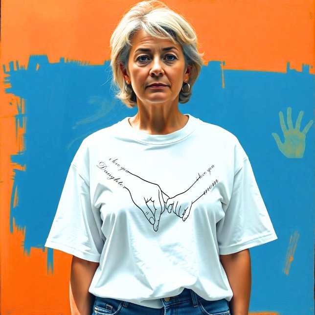 Minimalistisk familjejordbrun konst - en radrad t shirt (Skapare uppladdad)