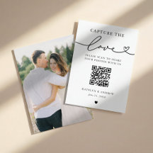 Minimalistisk Fånga Kärleken QR-Foto Hjärtat