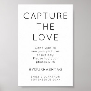 Minimalistisk fångst av Kärlek-Hashtag-signalen Br Poster