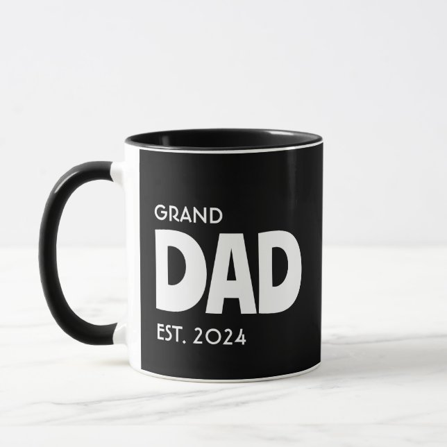 Minimalistisk FARFAR med personligt år  Mugg (Vänster)