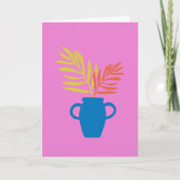 Minimalistisk färgbildande växtillustration vid Ro
