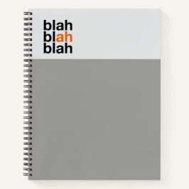 Minimalistisk färgblock anteckningsbok – Blah Blah