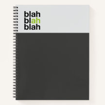 Minimalistisk färgblock anteckningsbok – Blah Blah