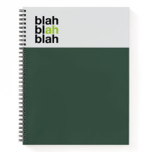 Minimalistisk färgblock anteckningsbok – Blah Blah