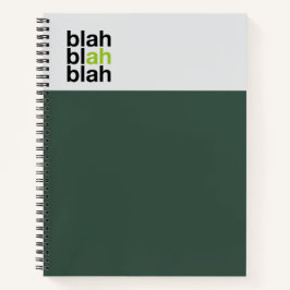 Minimalistisk färgblock anteckningsbok – Blah Blah