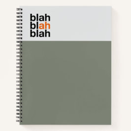 Minimalistisk färgblock anteckningsbok – Blah Blah