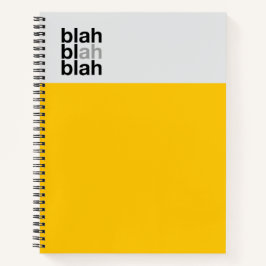 Minimalistisk färgblock anteckningsbok – Blah Blah