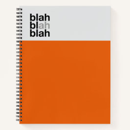 Minimalistisk färgblock anteckningsbok – Blah Blah