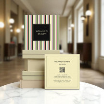 Minimalistisk färgfull Rand Retro QR-kodbageri