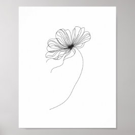Minimalistisk färglös linje Teckning Poster