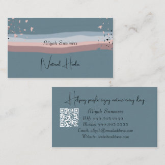 Minimalistisk Färgrik Boho QR-kod Meditativ Visitkort