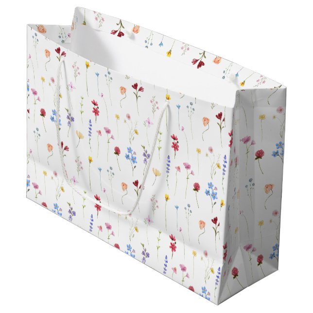 Minimalistisk färgrik trädgårdsvildblommamönster  (Framsidan Vinklad)