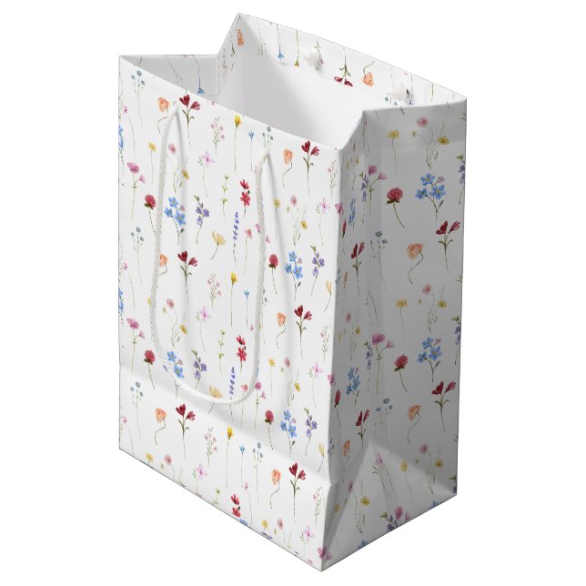 Minimalistisk färgrik trädgårdsvildblommönster  (Framsidan Vinklad)