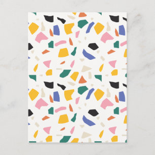 Minimalistisk färgstark geometri helg vykort