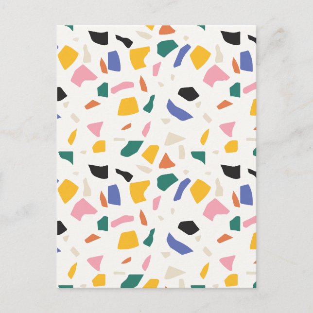 Minimalistisk färgstark geometri helg vykort (Framsida)