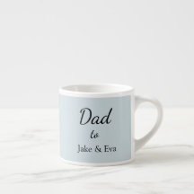 Minimalistisk Fars dag Espresso Mugg | Kids Namn