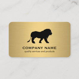 Minimalistisk Faux Guld-metallisk/Lejon ikon Visitkort