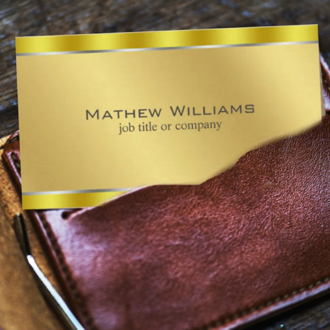 Minimalistisk Faux Metallic Guld QR-kod Visitkort (Skapare uppladdad)