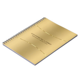 Minimalistisk faux metallisk guld struktur 1a anteckningsbok