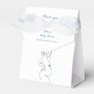 Minimalistisk favoritruta för linjekonst-Gravid Presentaskar