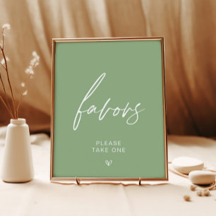 Minimalistisk favoritsignatur för Grönt Poster