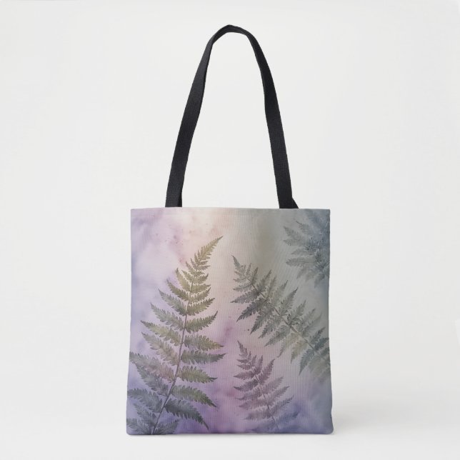 Minimalistisk Fern Löv Tote Bag Tygkasse (Framsida)