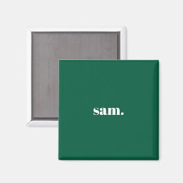 Minimalistisk fet anpassad text grön magnet