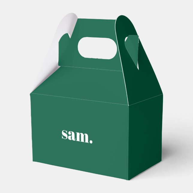 Minimalistisk fet anpassad text grön presentaskar (Framsidan Sidan)