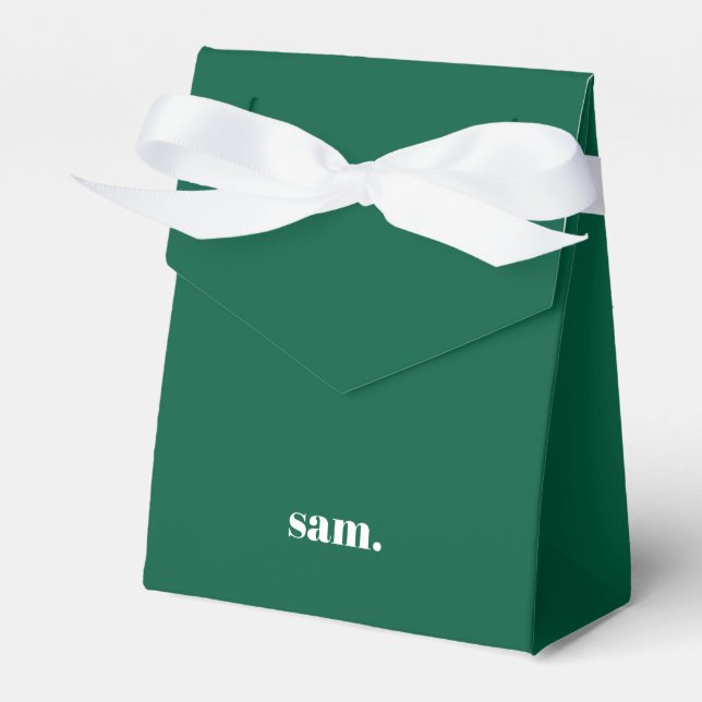 Minimalistisk fet anpassad text grön presentaskar (Framsidan Sidan)