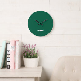 Minimalistisk fet anpassad text grön stor klocka