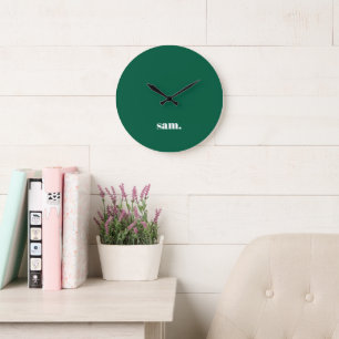 Minimalistisk fet anpassad text grön stor klocka