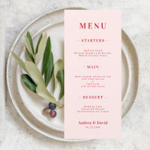 Minimalistisk fet återställande Rosa och enkel röd