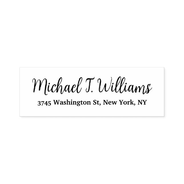 Minimalistisk fet handskrift av klassisk Elegant Självfärgande Stämpel (Design)