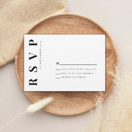 Minimalistisk fet svart och vit bröllop OSA