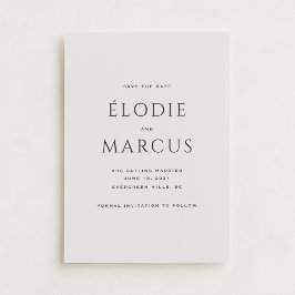 Minimalistisk fet typografi - modern Spara datum C Inbjudningar