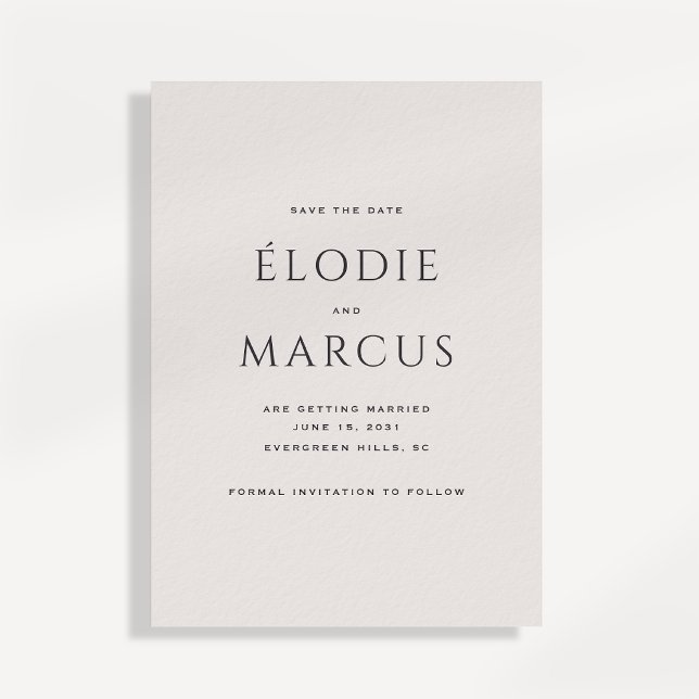 Minimalistisk fet typografi - modern Spara datum C Inbjudningar (Skapare uppladdad)