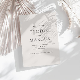 Minimalistisk fet typografi - modern Spara datum C Inbjudningar