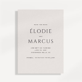 Minimalistisk, fet typografi Modern Spara datum-ko Inbjudningar