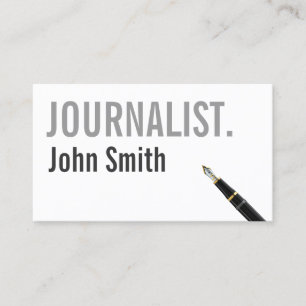 Minimalistisk fet typografijournalist visitkort