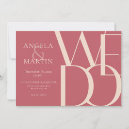 Minimalistisk fetal korall inbjudningar