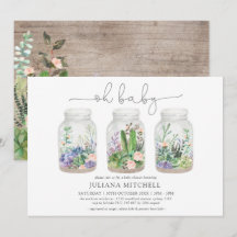 Minimalistisk Fiesta Terrarium Succulum Baby Showe