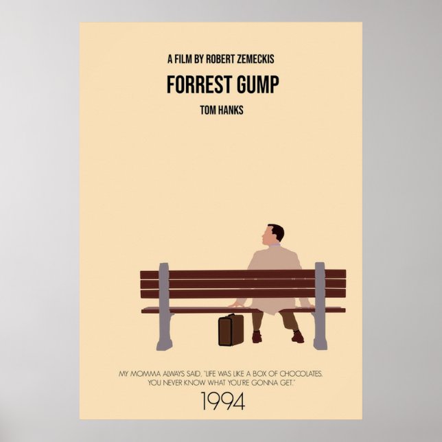 Minimalistisk film om Skogen-gump Poster (Framsidan)