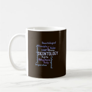 Minimalistisk filosofi Deontology Ord Sleek Black Kaffemugg