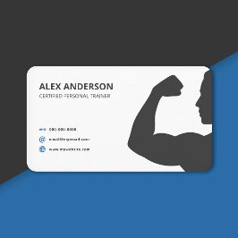 Minimalistisk Fitness Personlig Tränare  Visitkort
