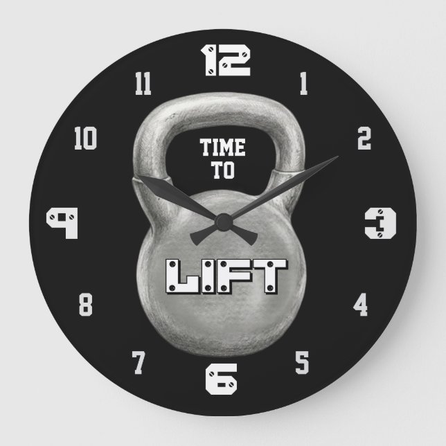 Minimalistisk Fitnessmotivation Stor Klocka (Framsida)